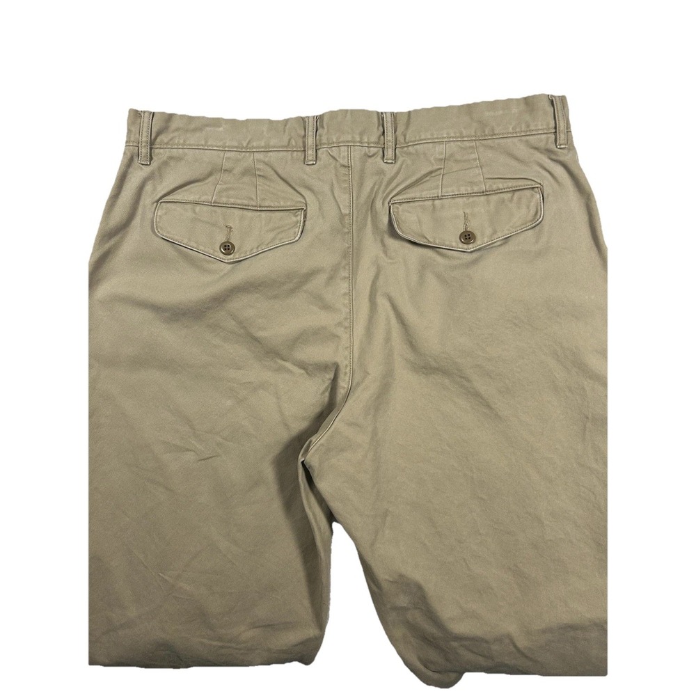 J Crew Oarsman Pants Mens 36x32 Khaki Classic Chino Cotton‎ Flat Front Casual - Picture 5 of 7